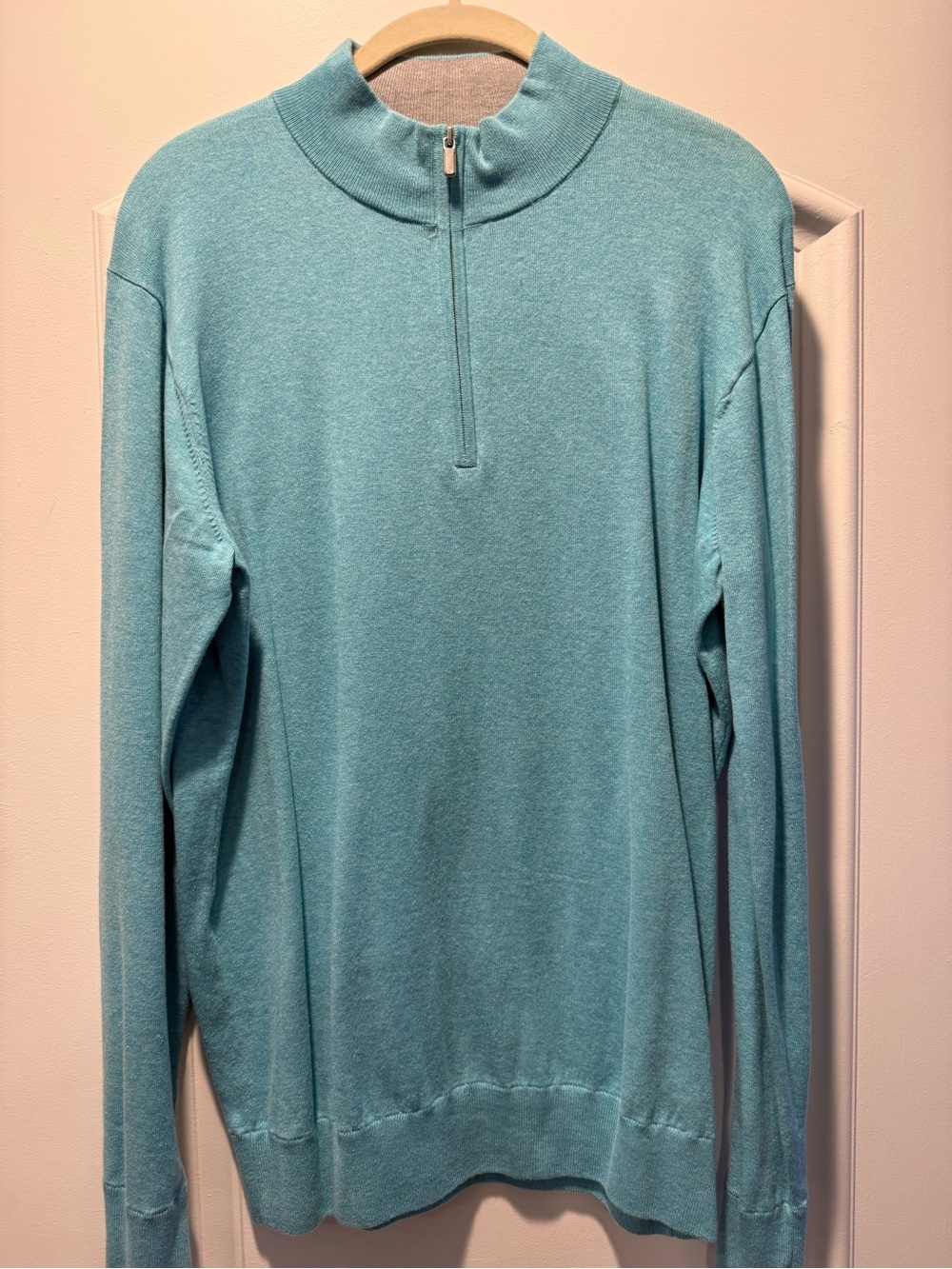 Peter Millar Men’s Half-Zip Sweater - Light Aqua